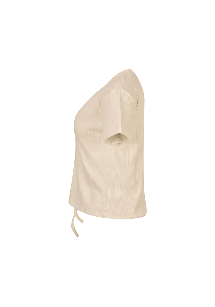 بلوز زنانه آستین کوتاه جلوگتردار