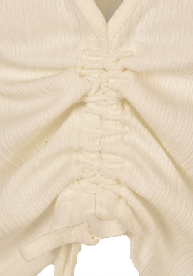 بلوز زنانه آستین کوتاه جلوگتردار