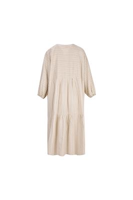 مانتو لینن راه راه پیش گلدوزی