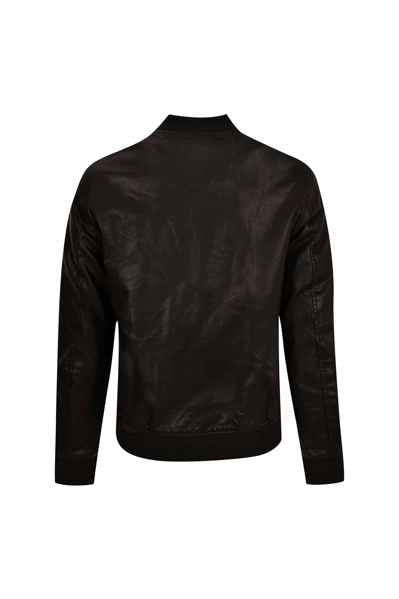 کاپشن بامبر چرم مردانه