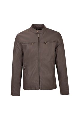 کاپشن چرم مردانه دو زیپ