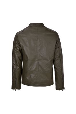 کاپشن چرم مردانه برش دار