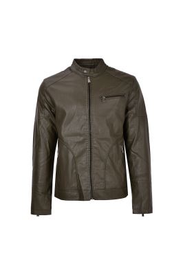 کاپشن چرم مردانه برش دار