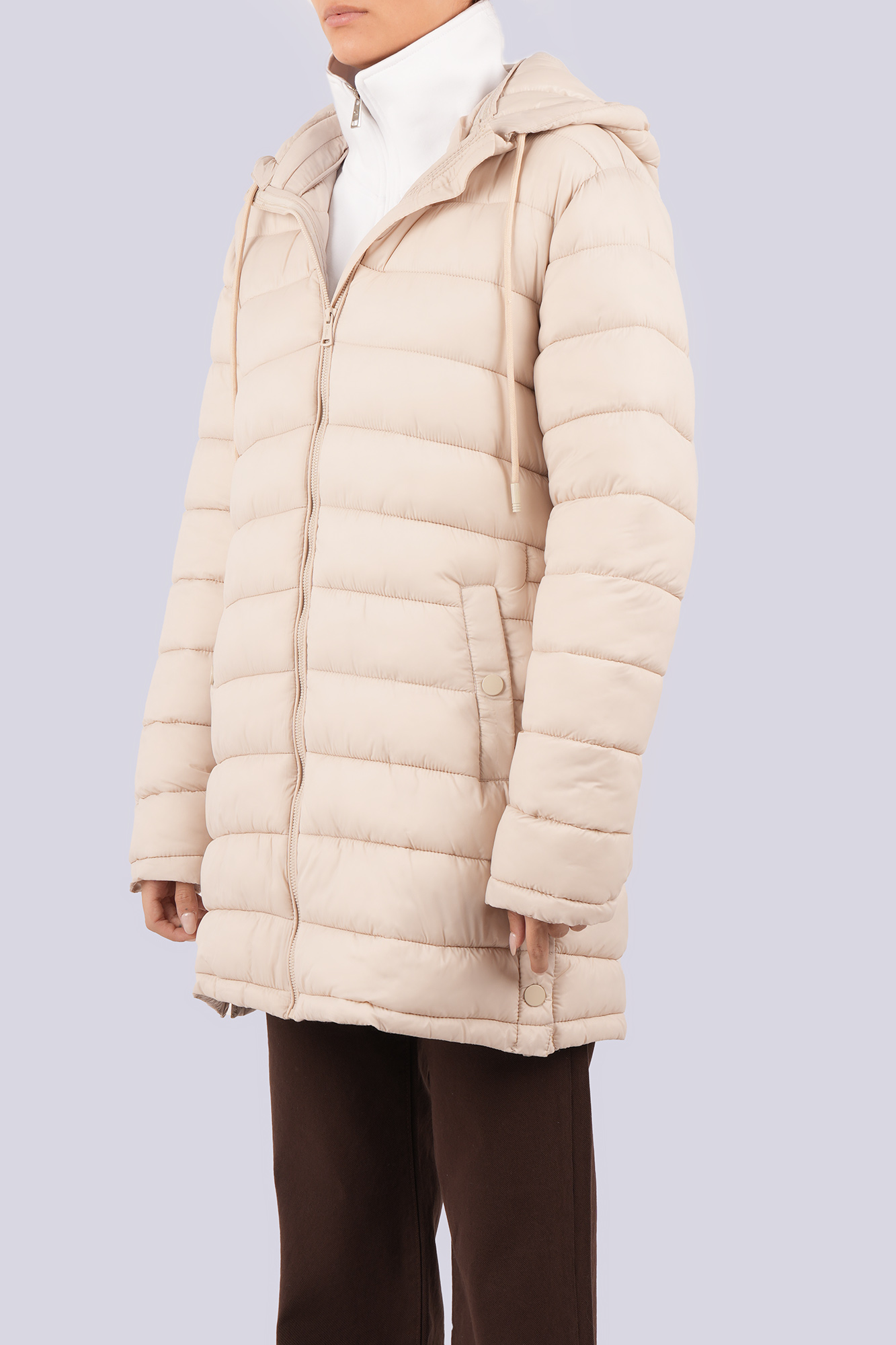 کاپشن بلند ساده زنانه