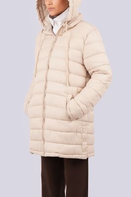 کاپشن بلند ساده زنانه