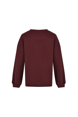 ی شرت آستین بلند چاپ و گلدوزی دار زنانه