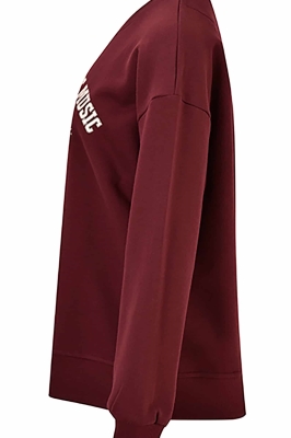 ی شرت آستین بلند چاپ و گلدوزی دار زنانه