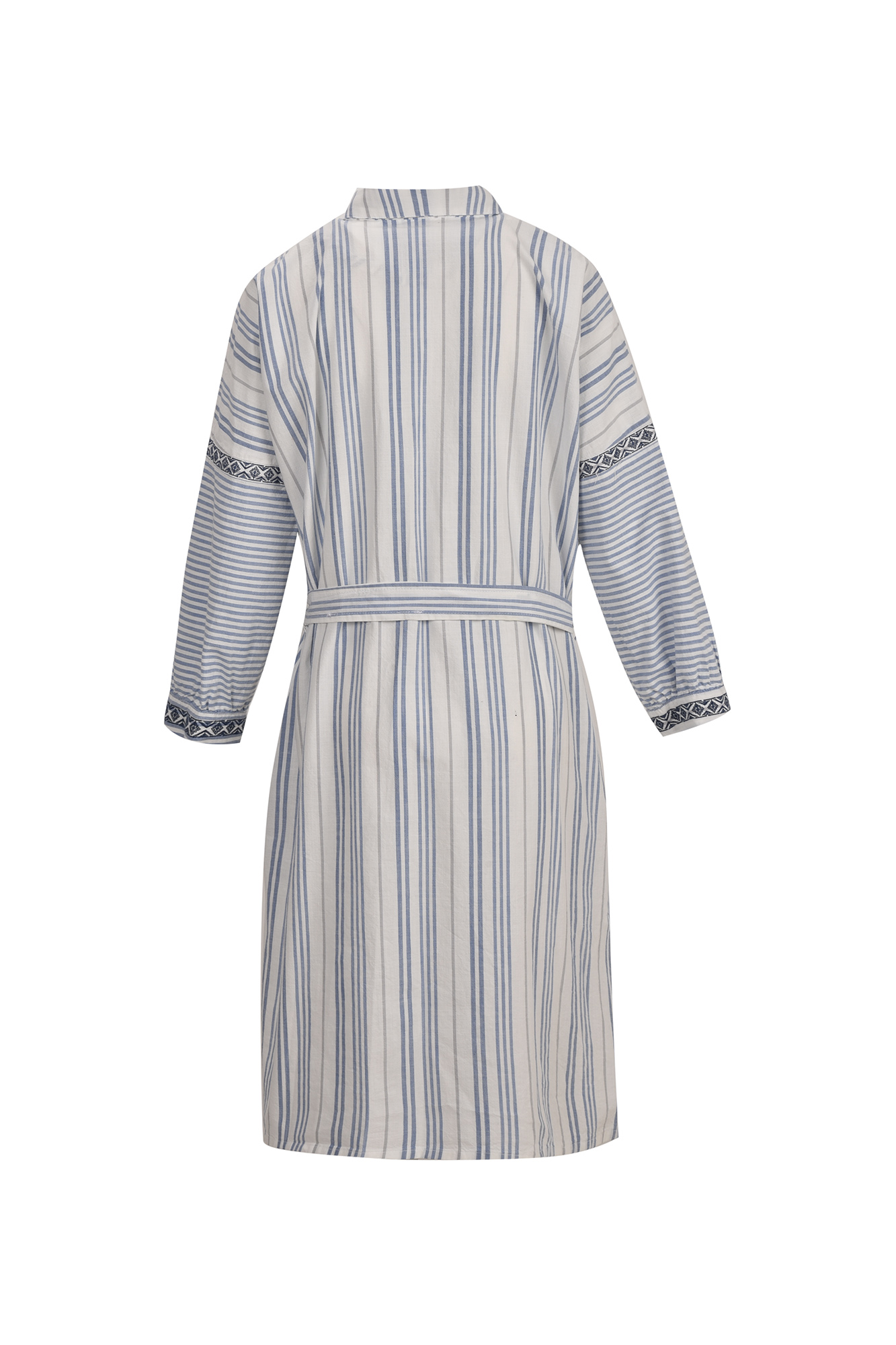 مانتو ترکیبی راه راه گلدوزی دار