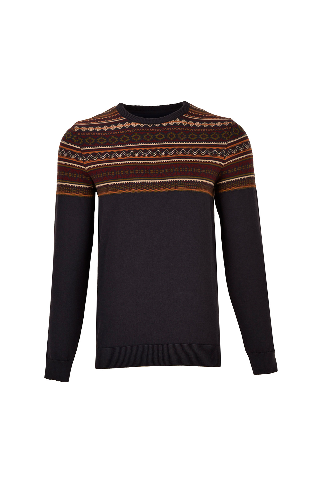 بافت مردانه یقه گرد ژاکاردی