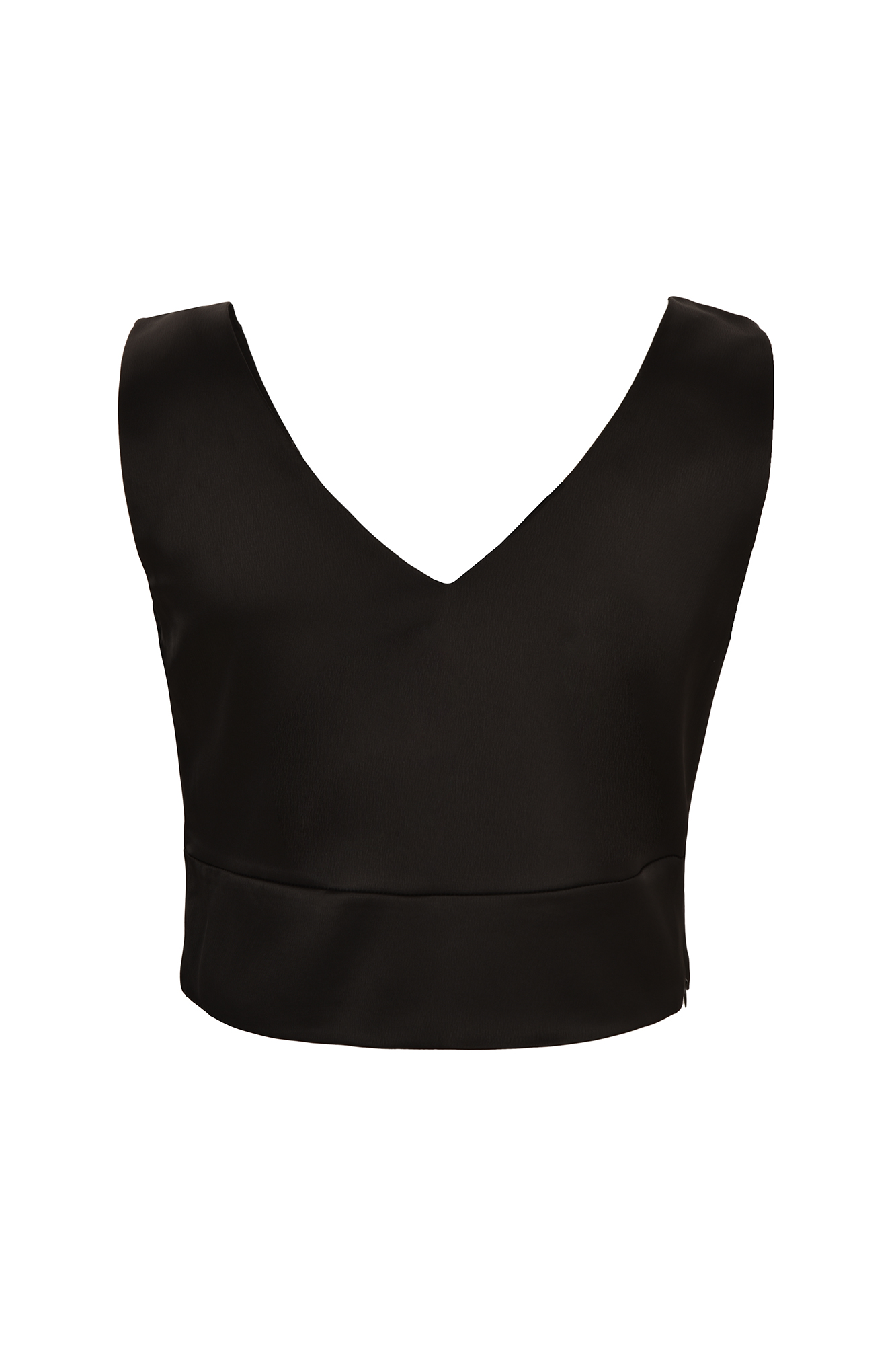 تاپ زنانه یقه هفت ساتن