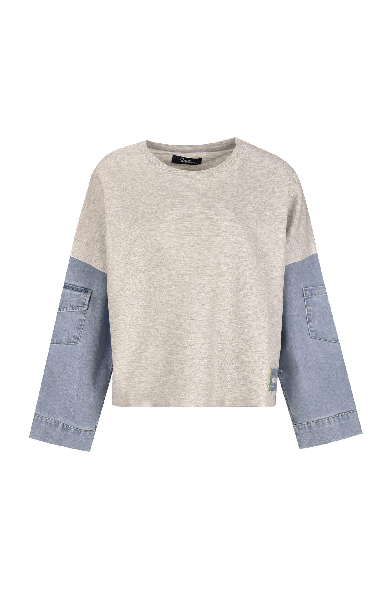 تی شرت آستین بلند زنانه ترکیبی دورس و جین