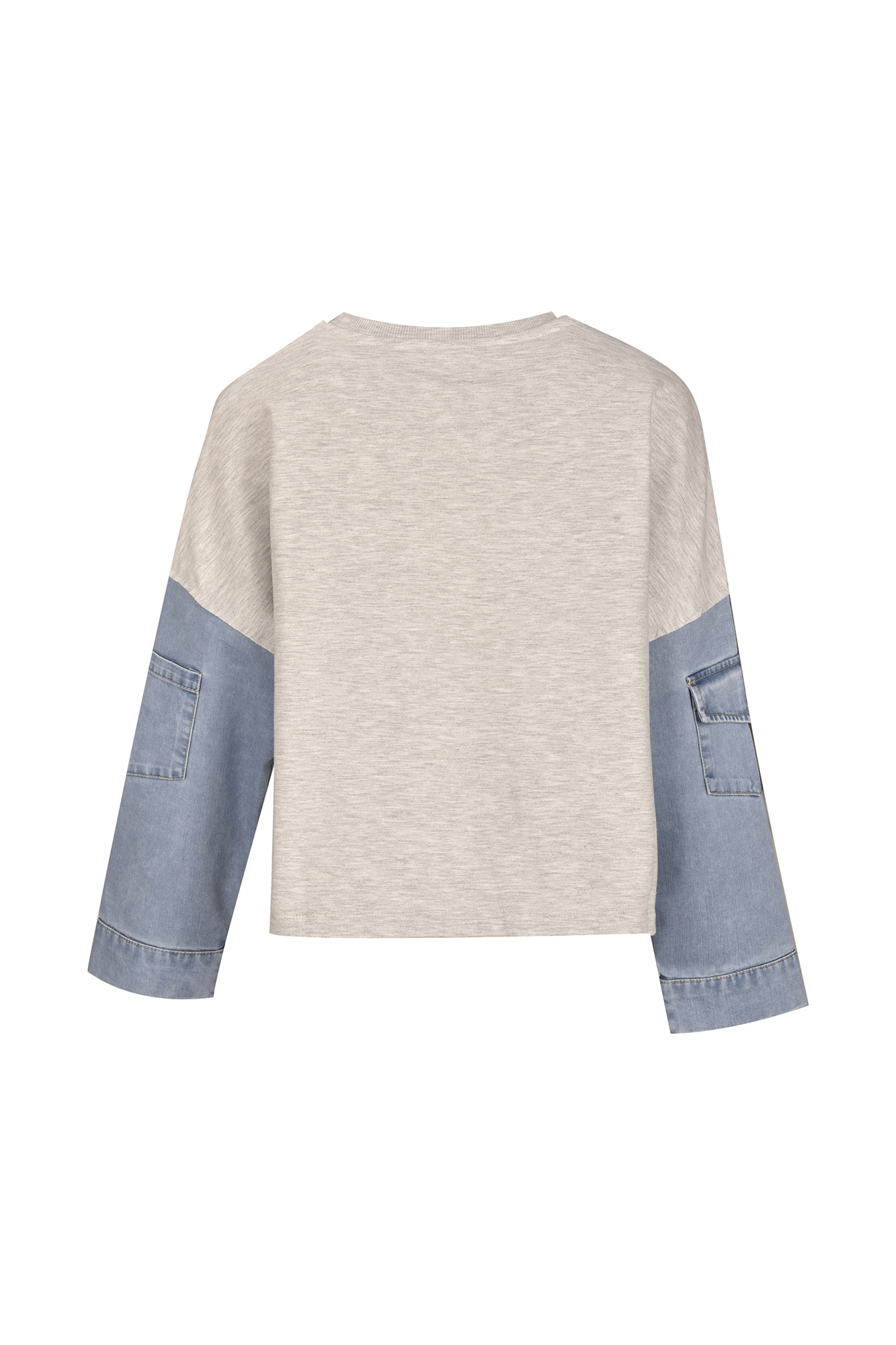 تی شرت آستین بلند زنانه ترکیبی دورس و جین