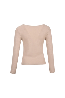 تی شرت آستین بلند یقه مربعی زنانه