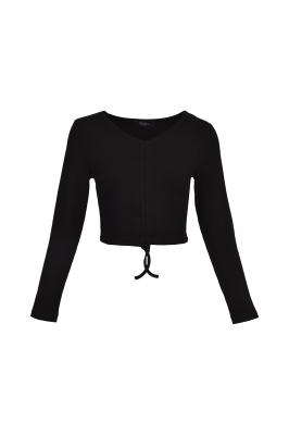 تی شرت آستین بلند جلوگتردار