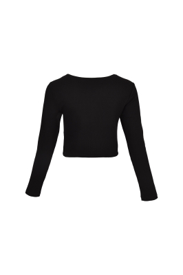 تی شرت آستین بلند جلوگتردار