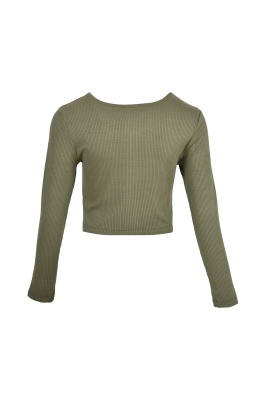 تی شرت آستین بلند جلوگتردار