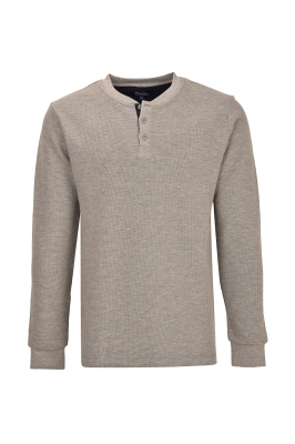 تی شرت آستین بلند مردانه سه دکمه