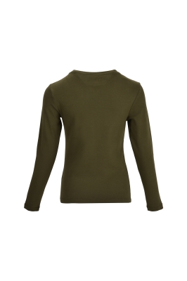 تی شرت آستین بلند یقه گرد