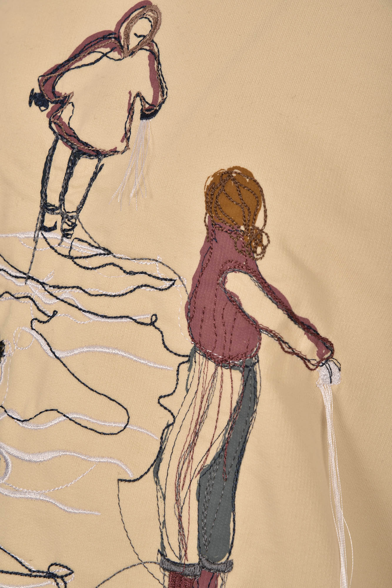 3131-تی شرت آستین بلند چاپ و گلدوزی