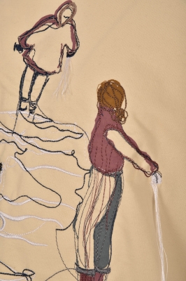 3131-تی شرت آستین بلند چاپ و گلدوزی