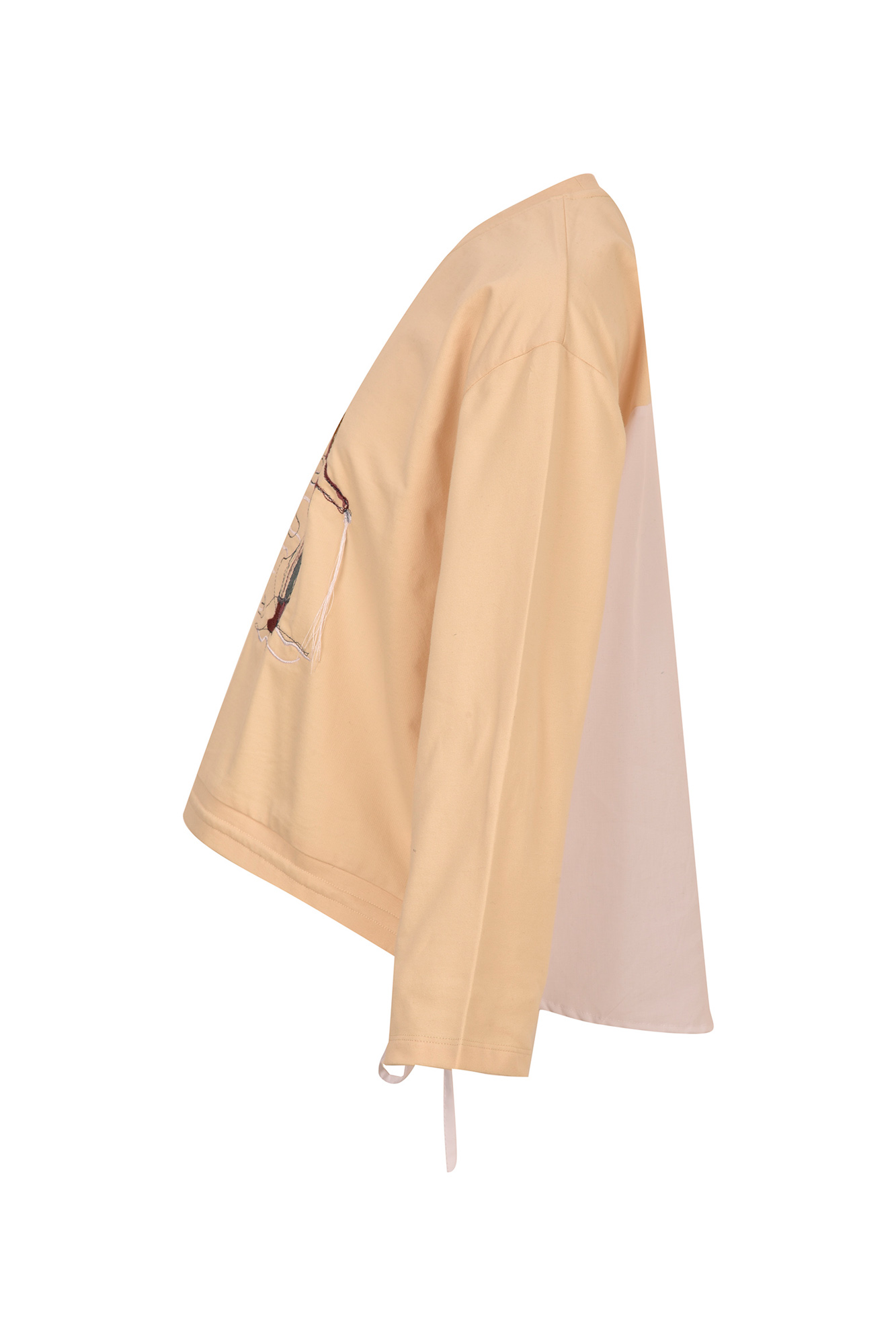 3131-تی شرت آستین بلند چاپ و گلدوزی