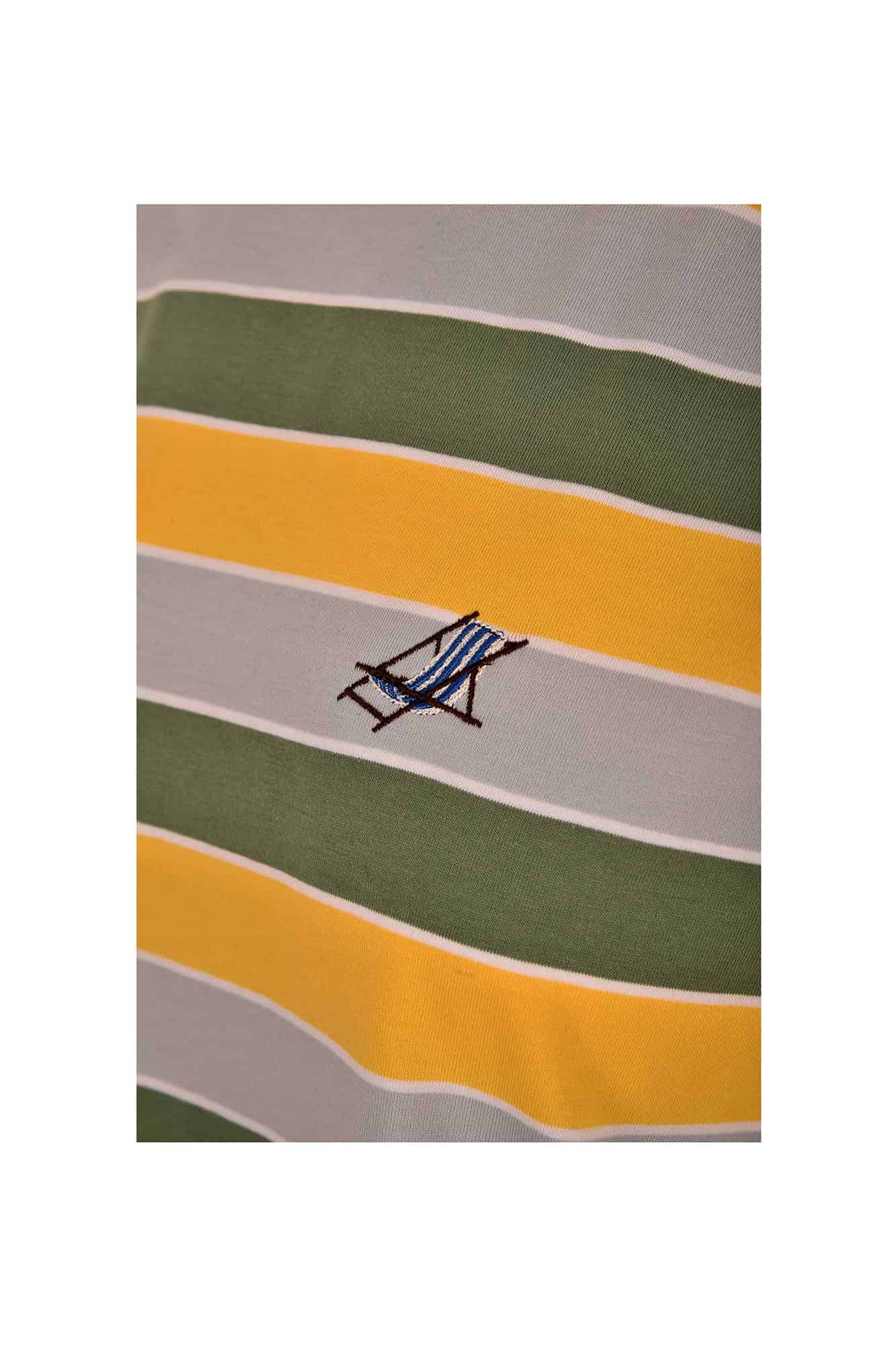 تی شرت زنانه راه راه گلدوزی دار