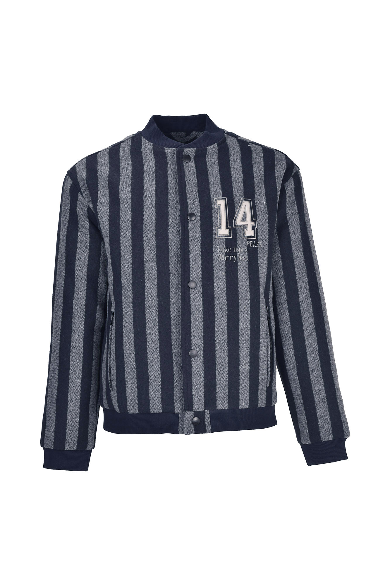 کاپشن راه راه یقه بیسبالی