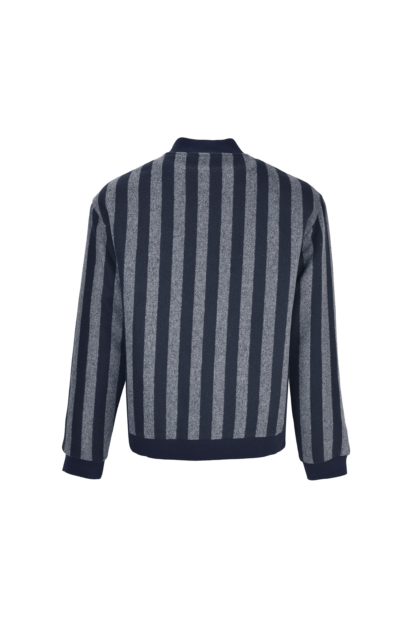 کاپشن راه راه یقه بیسبالی