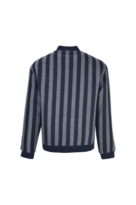 کاپشن راه راه یقه بیسبالی