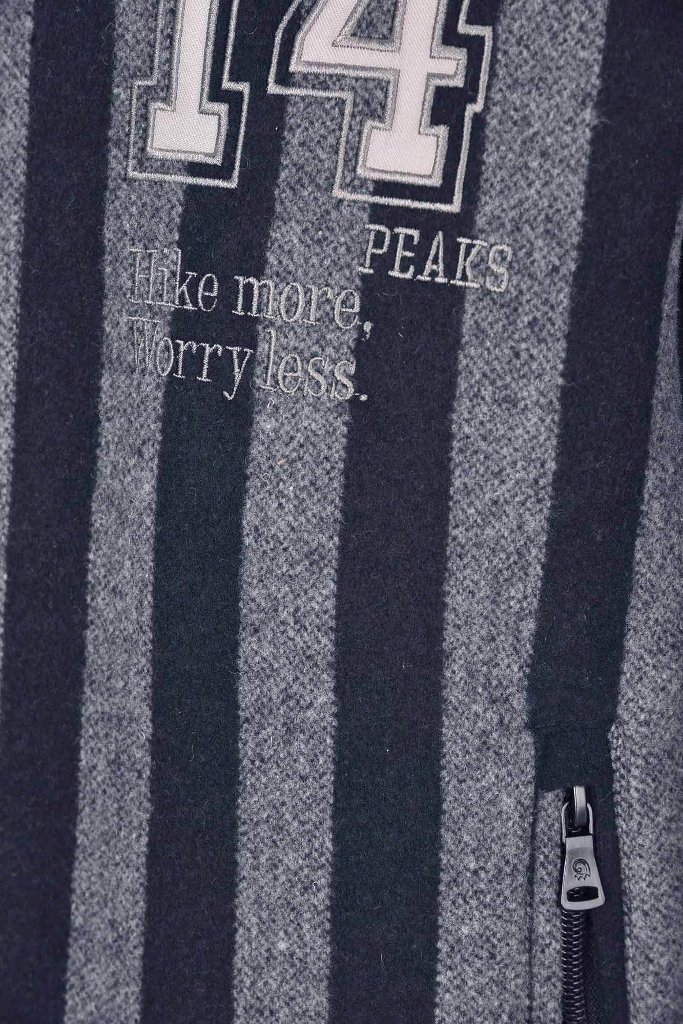 کاپشن راه راه یقه بیسبالی