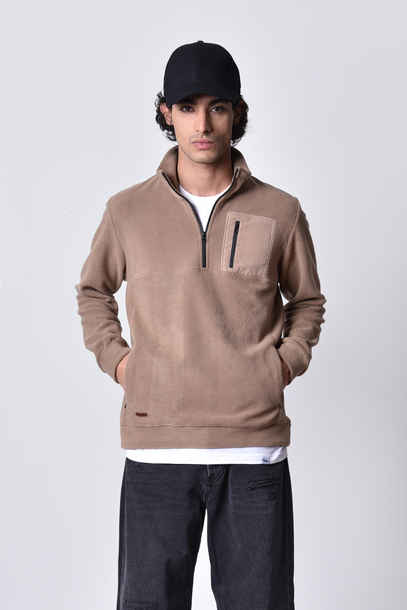 سوئی شرت نیم زیپ