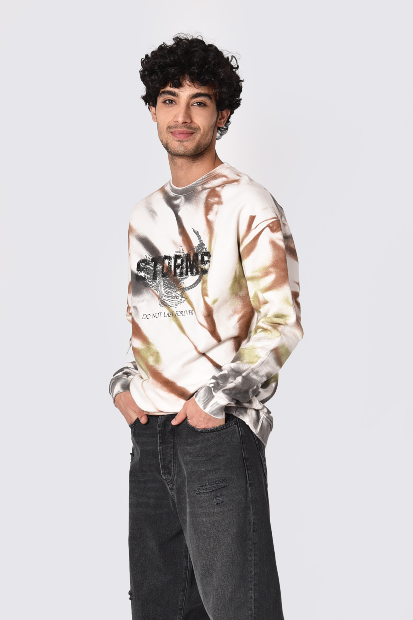 تیشرت آستین بلند چاپی تای دای