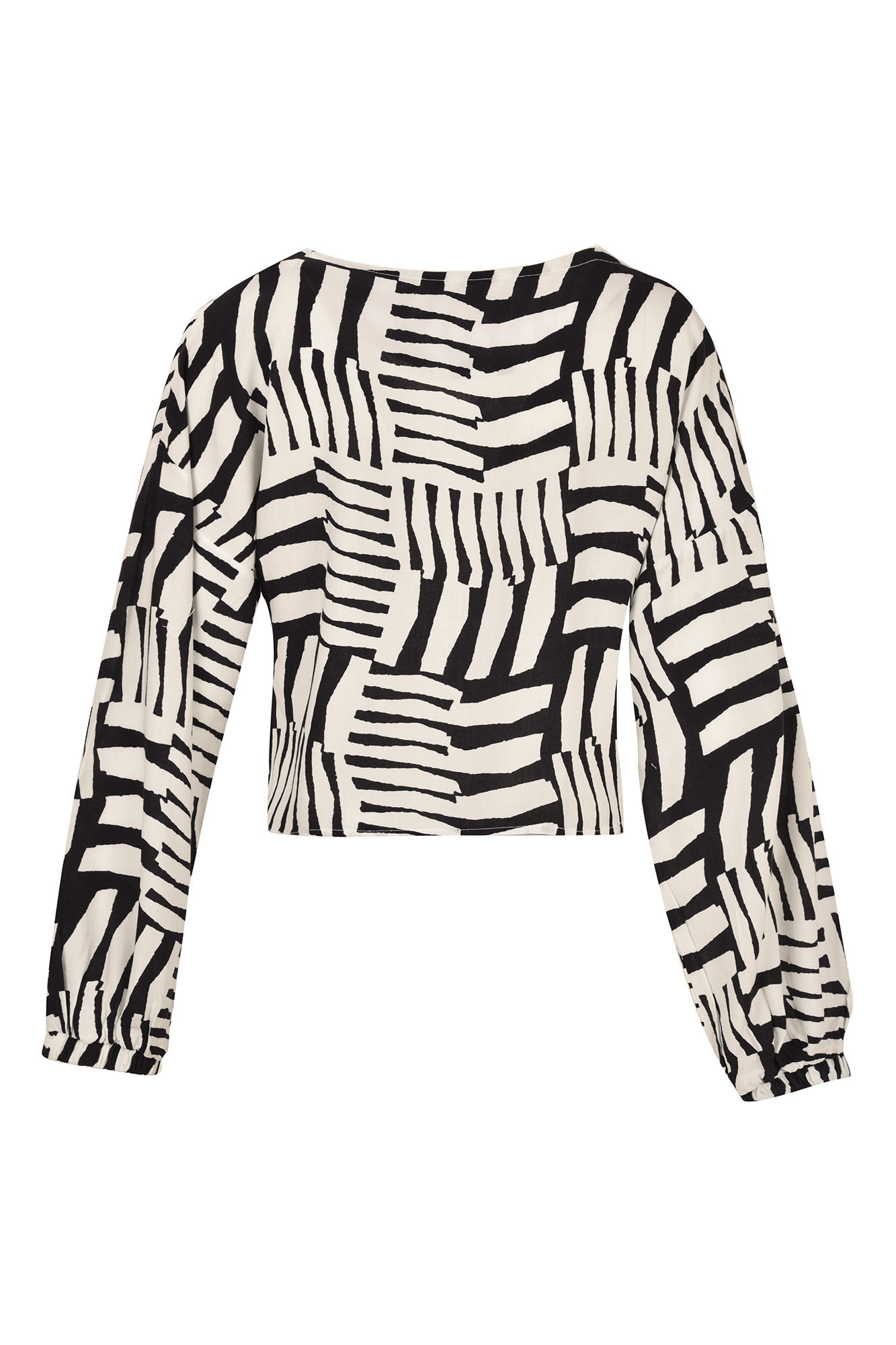 بلوز آستین بلند جلو گره ای