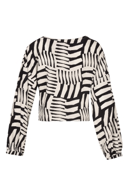 بلوز آستین بلند جلو گره ای