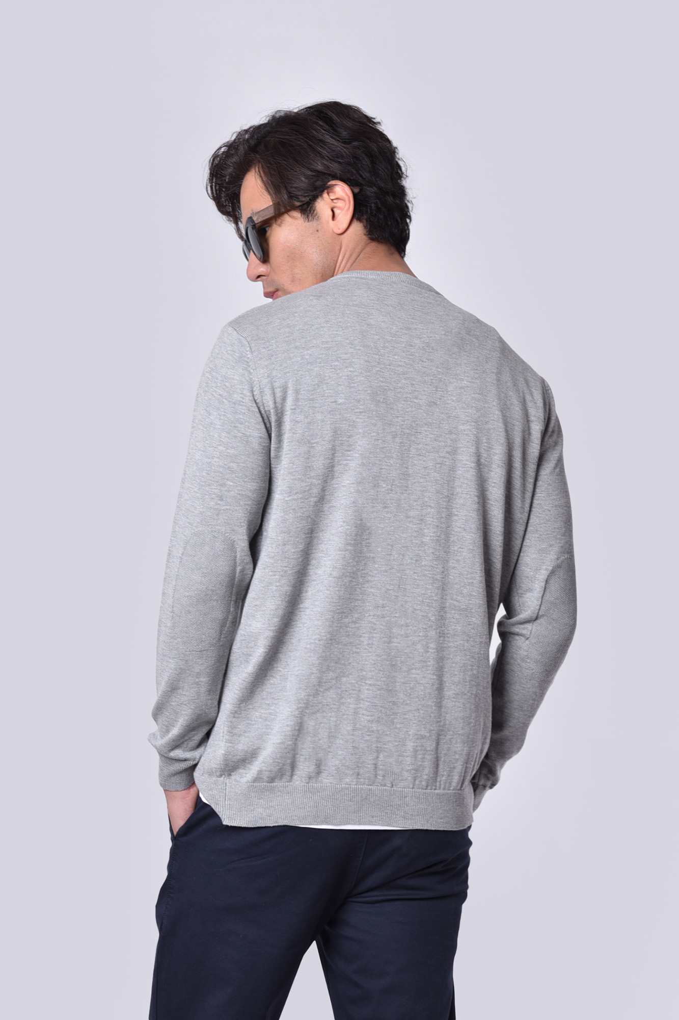 بافت یقه گرد ساده