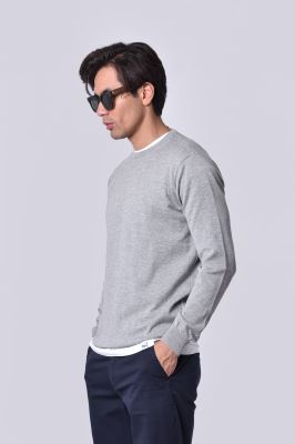 بافت یقه گرد ساده