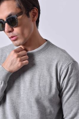 بافت یقه گرد ساده