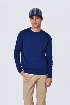 بافت یقه گرد ساده