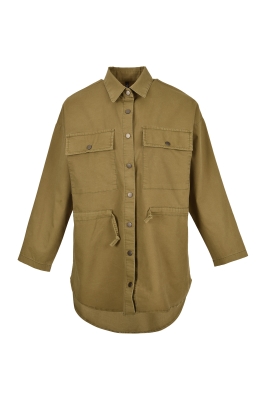 مانتو دو جیب کمر گتر