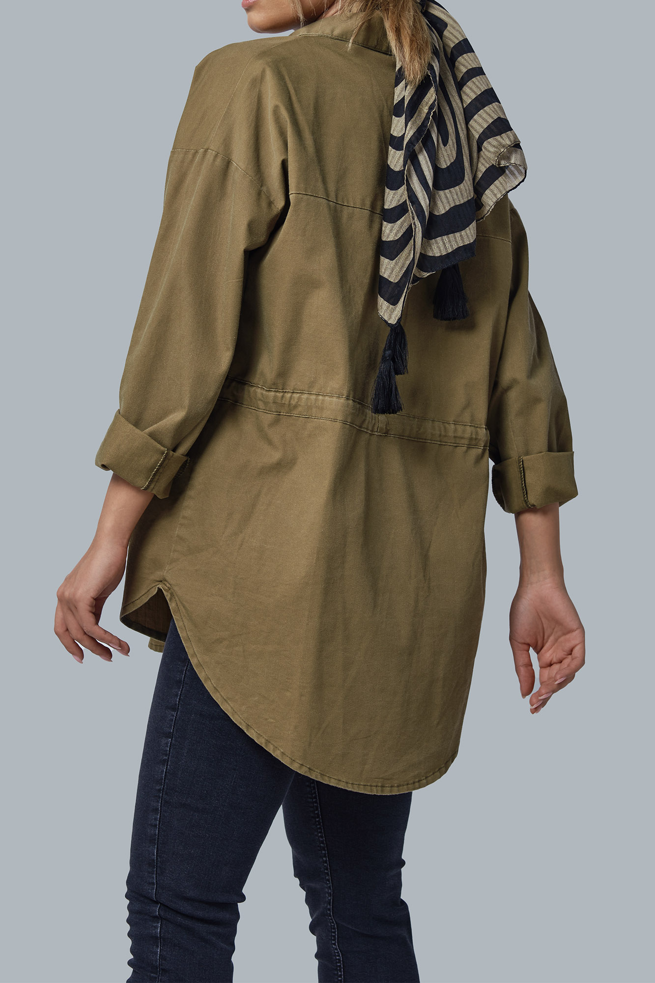 مانتو دو جیب کمر گتر