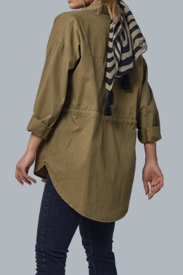 مانتو دو جیب کمر گتر