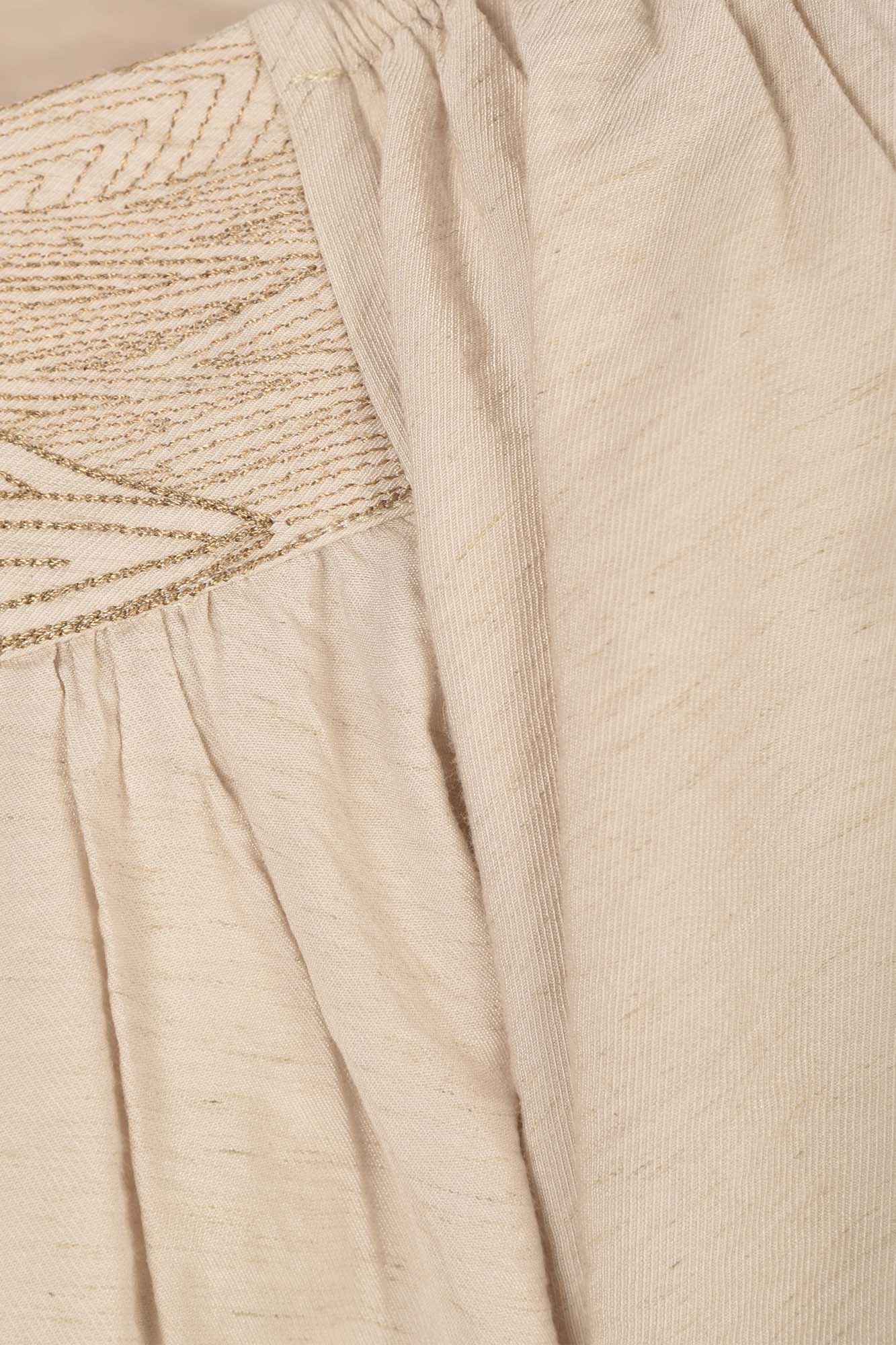 بلوز استین کوتاه گلدوزی دار