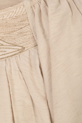 بلوز استین کوتاه گلدوزی دار