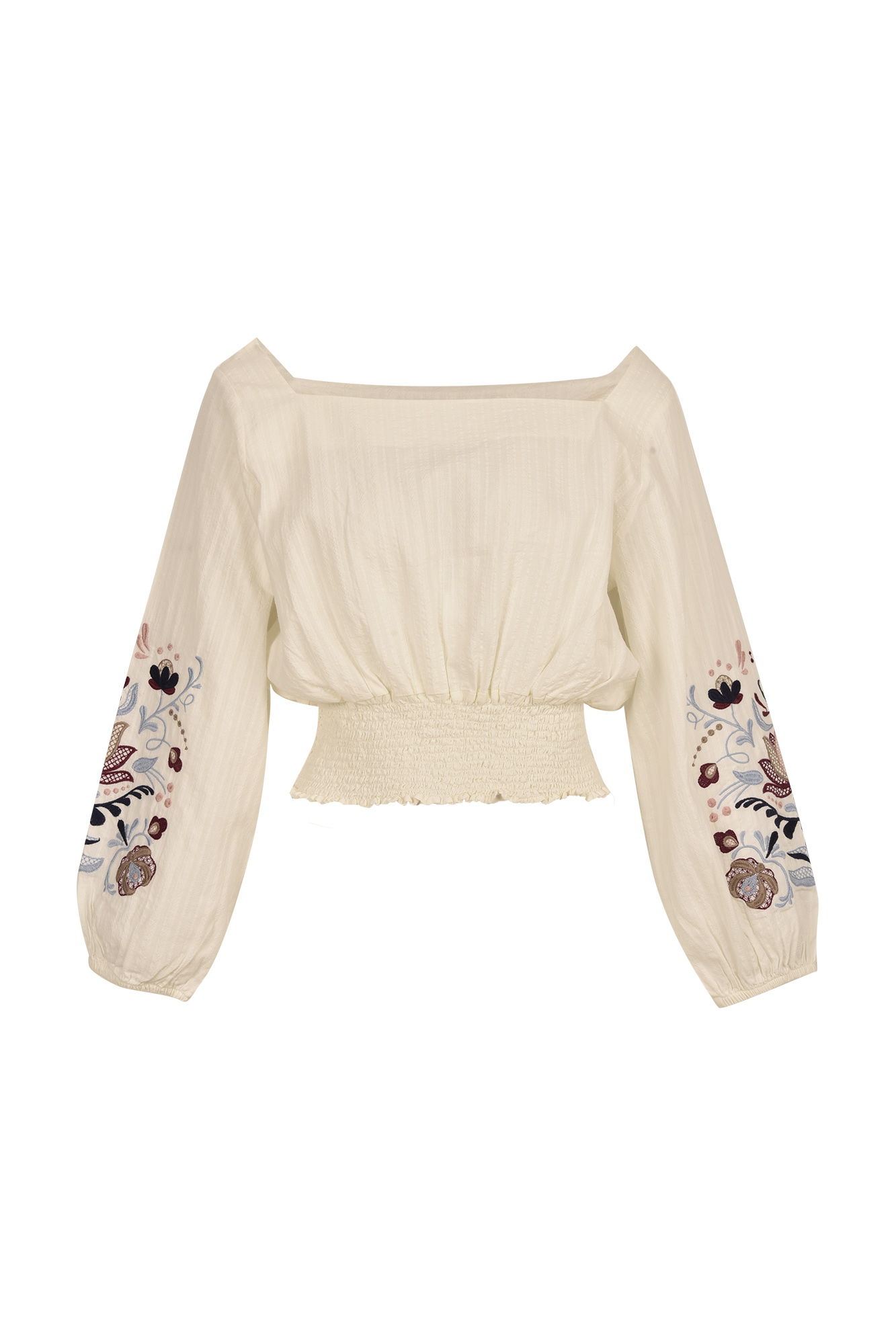 بلوزاستین بلند گلدوزی دار