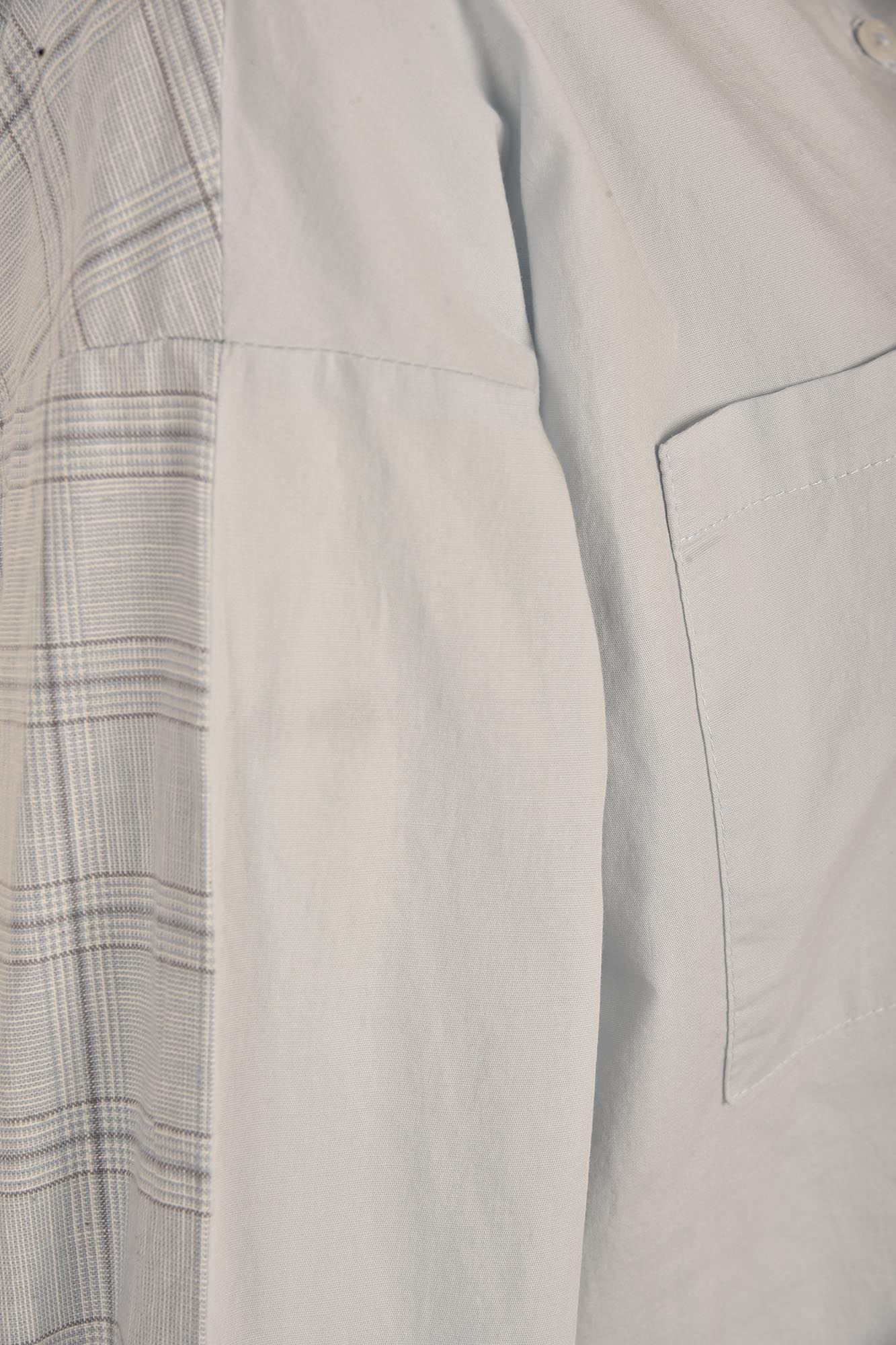 مانتو ترکیبی دو جیب روی سینه