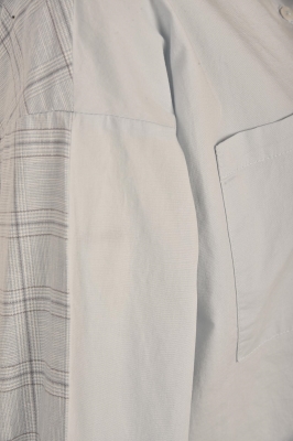 مانتو ترکیبی دو جیب روی سینه