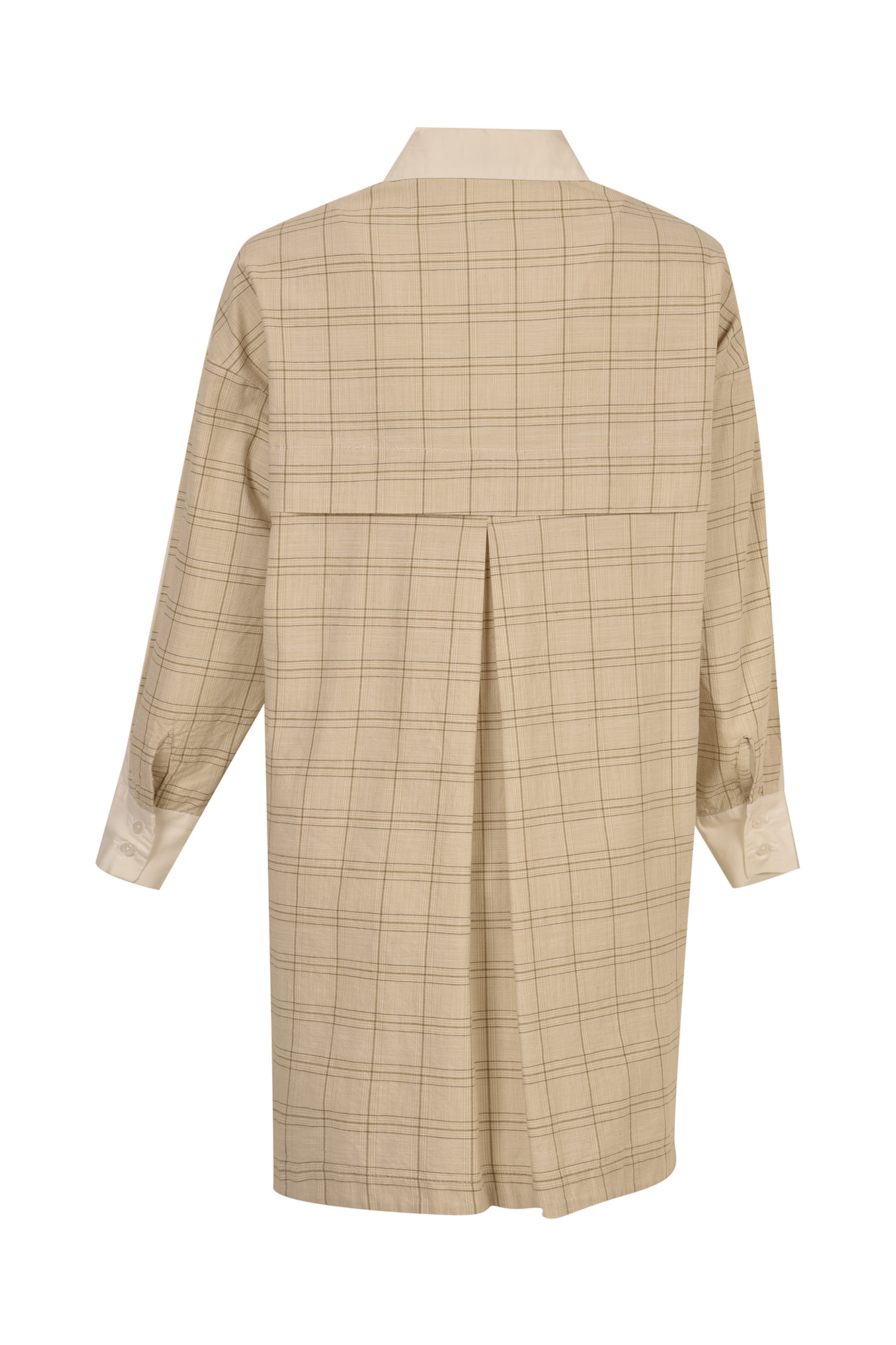 مانتو ترکیبی دو جیب روی سینه