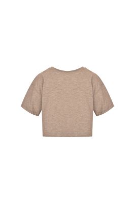 تی شرت استین کوتاه  چاپ دار کراپ