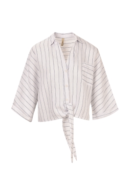 شومیز استین کوتاه جلو گره ای