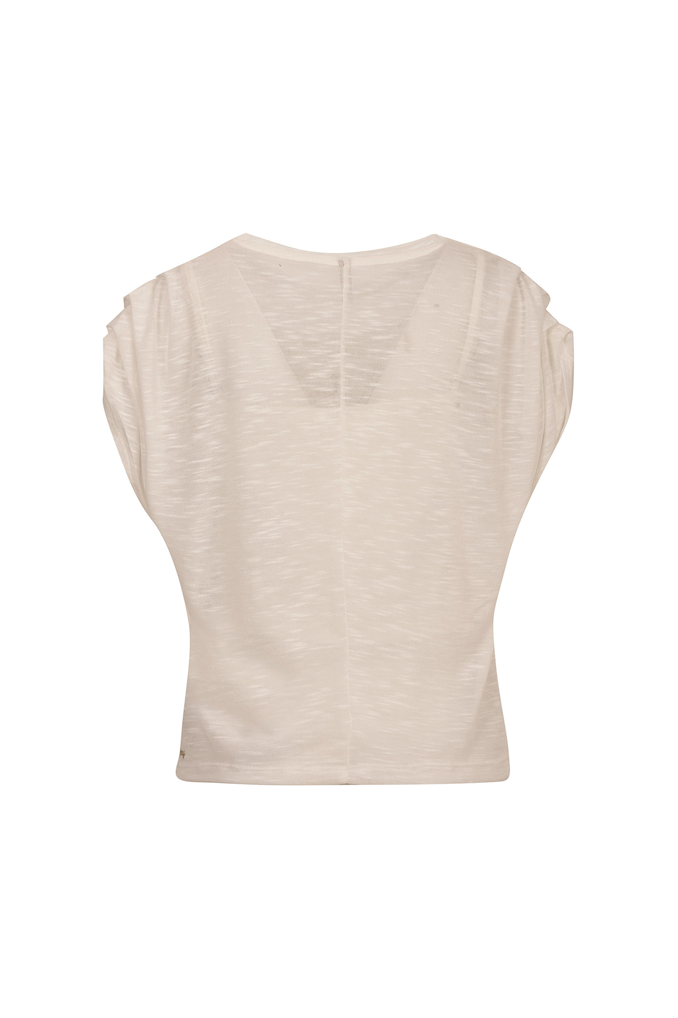 تی شرت سرشانه پیلی با تاپ بیسیک